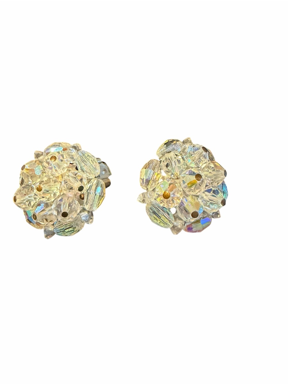 Laguna B Aurora Crystal Cluster Stud Earrings - Gold Tones